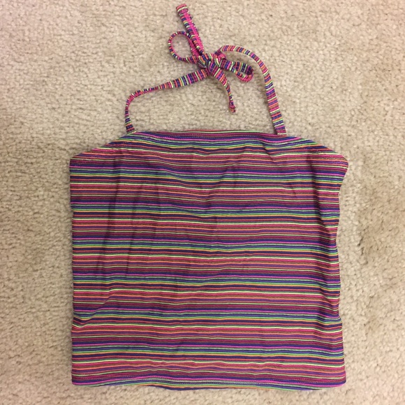 Old Navy Other - 🎉 HP OLD NAVY Swim Striped Halter Tie Tankini Top